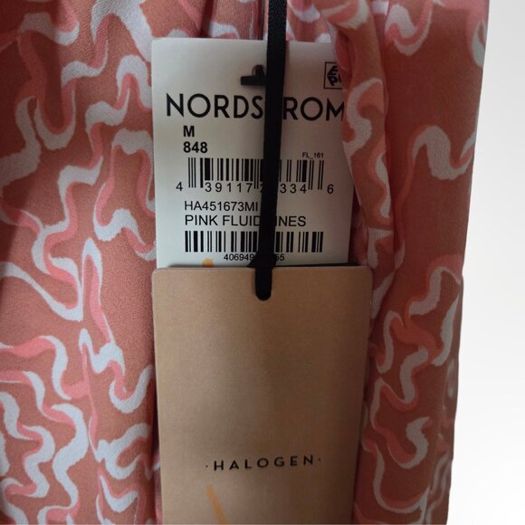 Halogen Pink Fluid Print Long Sleeve Blouse - Picture 4 of 6